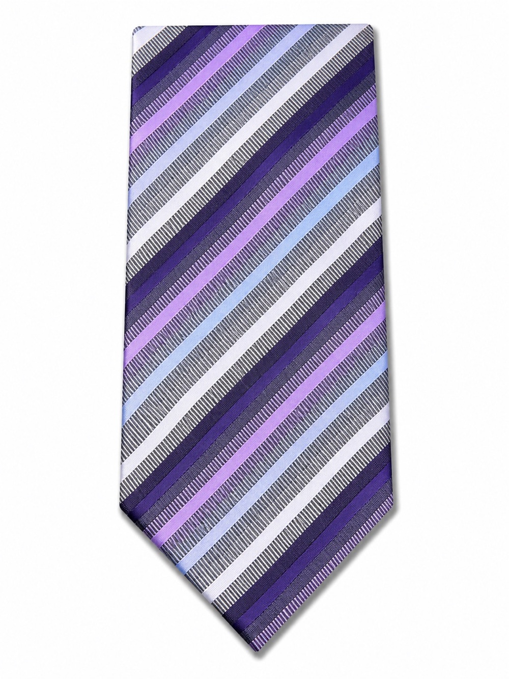 Van Heusen Purple and Light Blue Striped Tie